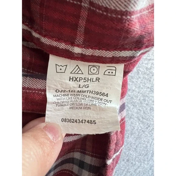 Wrangler Rugged Wear Check Plaid Button Down Shirt Sz Large Western Comfort Gorp - Picture 12 of 12